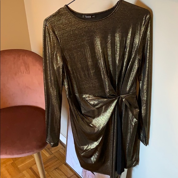 Wrap Metallic Bodycon Dress - Picture 4 of 4